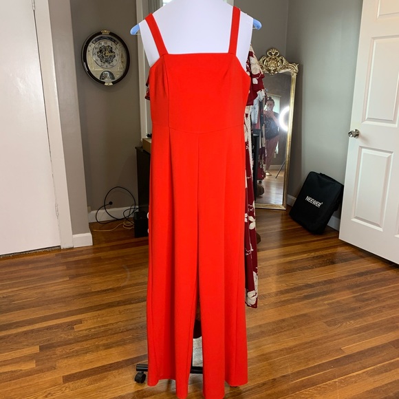 francesca's red jumpsuit